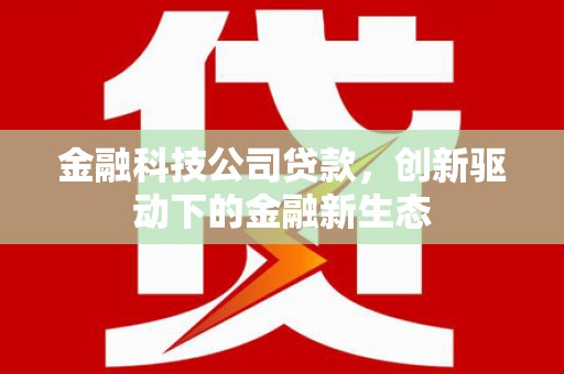 西城金融科技公司贷款，创新驱动下的金融新生态