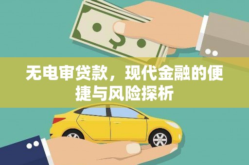 西城无电审贷款，现代金融的便捷与风险探析