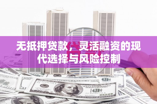 西城无抵押贷款，灵活融资的现代选择与风险控制