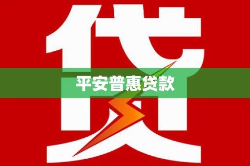西城平安普惠贷款