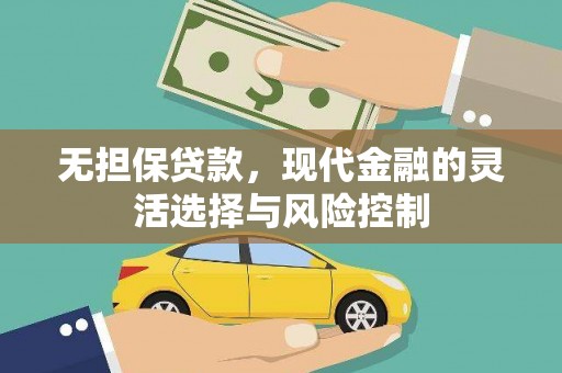 西城无担保贷款，现代金融的灵活选择与风险控制