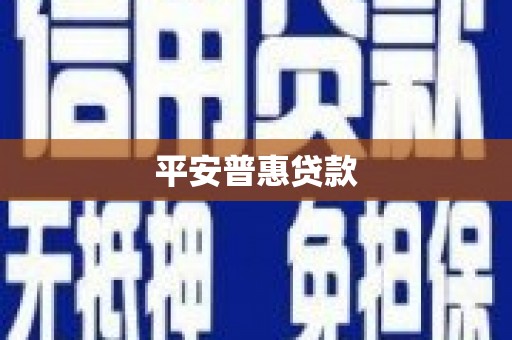 西城平安普惠贷款