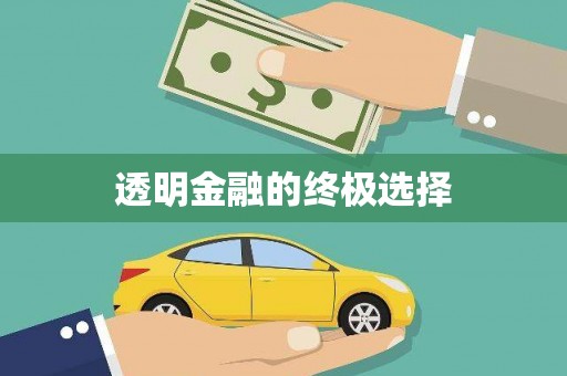 西城透明金融的终极选择