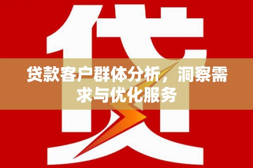 西城贷款客户群体分析，洞察需求与优化服务